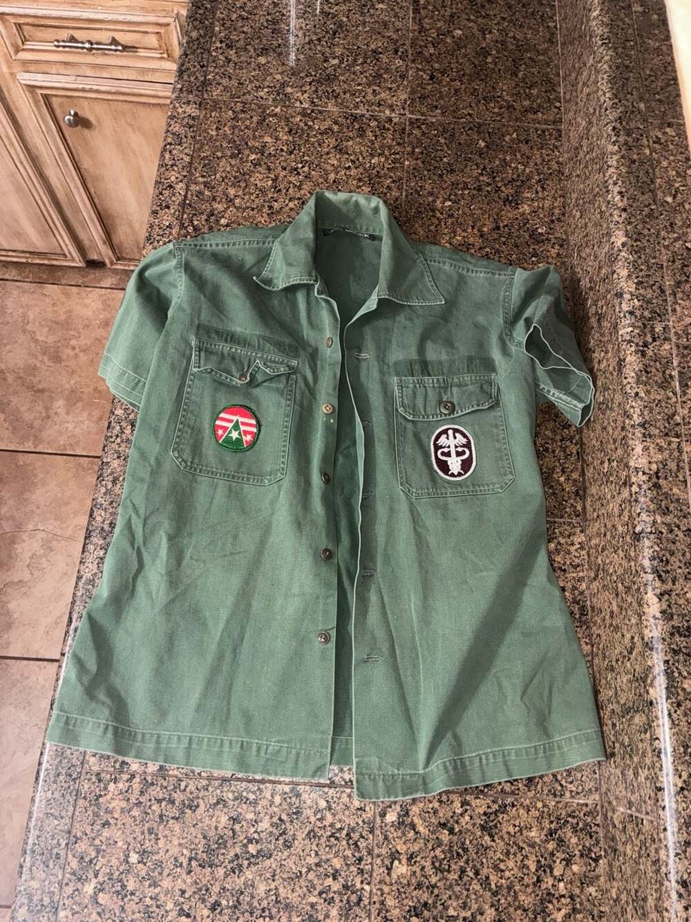 Jac Vanek I Hate Everyone Short Sleeve Military Utility Shirt with Patches